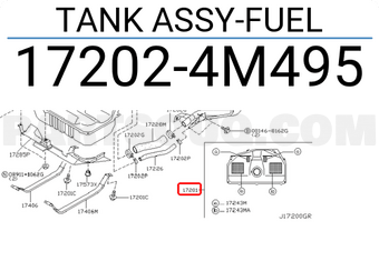 Nissan 172024M495 TANK ASSY-FUEL