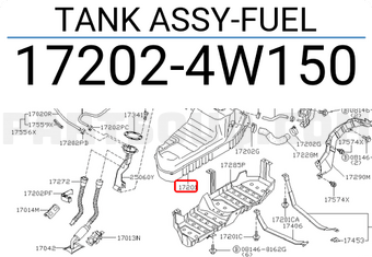 Nissan 172024W150 TANK ASSY-FUEL