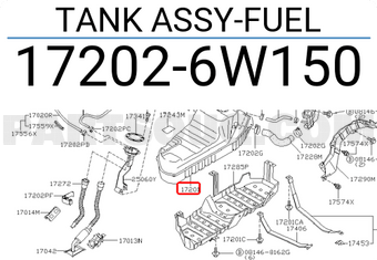 Nissan 172026W150 TANK ASSY-FUEL