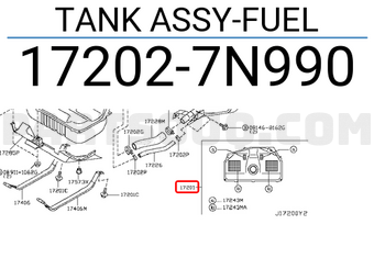 Nissan 172027N990 TANK ASSY-FUEL