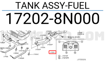 Nissan 172028N000 TANK ASSY-FUEL