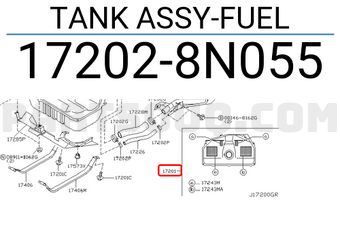 Nissan 172028N055 TANK ASSY-FUEL