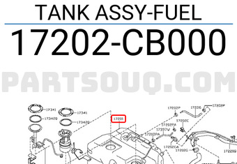 Nissan 17202CB000 TANK ASSY-FUEL