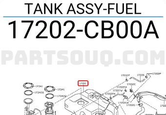Nissan 17202CB00A TANK ASSY-FUEL
