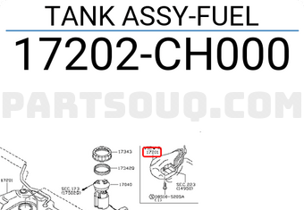 Nissan 17202CH000 TANK ASSY-FUEL
