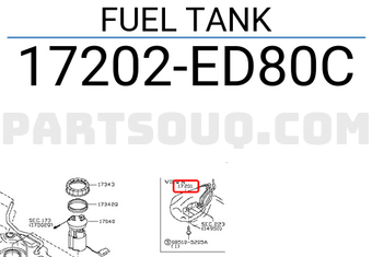 Nissan 17202ED80C FUEL TANK
