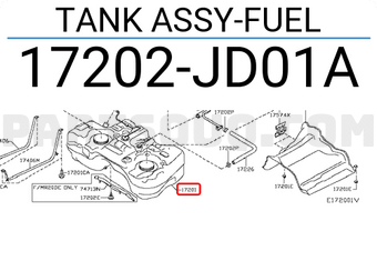 Nissan 17202JD01A TANK ASSY-FUEL