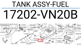 Nissan 17202VN20B TANK ASSY-FUEL