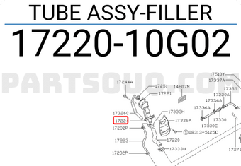 Nissan 1722010G02 TUBE ASSY-FILLER