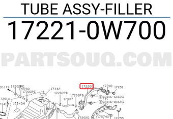 Nissan 172210W700 TUBE ASSY-FILLER