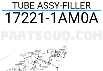 Nissan 172211AM0A TUBE ASSY-FILLER