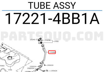 Nissan 172214BB1A TUBE ASSY
