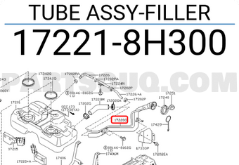 Nissan 172218H300 TUBE ASSY-FILLER
