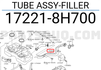 Nissan 172218H700 TUBE ASSY-FILLER