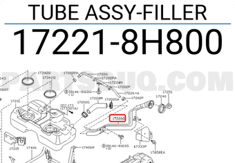 Nissan 172218H800 TUBE ASSY-FILLER