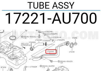 Nissan 17221AU700 TUBE ASSY