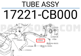 Nissan 17221CB000 TUBE ASSY