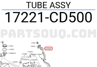 Nissan 17221CD500 TUBE ASSY