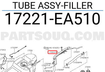 Nissan 17221EA510 TUBE ASSY-FILLER