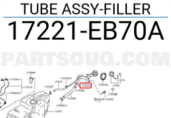 Nissan 17221EB70A TUBE ASSY-FILLER