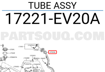 Nissan 17221EV20A TUBE ASSY
