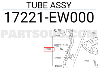 Nissan 17221EW000 TUBE ASSY