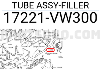 Nissan 17221VW300 TUBE ASSY-FILLER