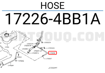 Nissan 172264BB1A HOSE