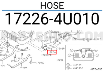 Nissan 172264U010 HOSE