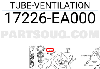 Nissan 17226EA000 TUBE-VENTILATION