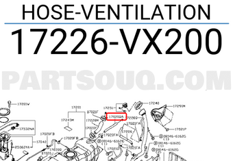 Nissan 17226VX200 HOSE-VENTILATION