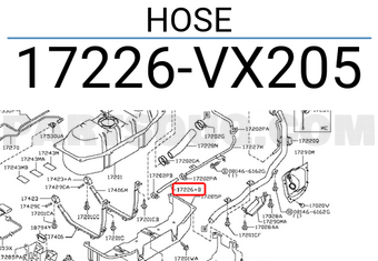 Nissan 17226VX205 HOSE