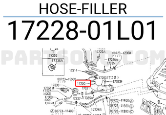 Nissan 1722801L01 HOSE-FILLER