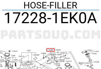 Nissan 172281EK0A HOSE-FILLER