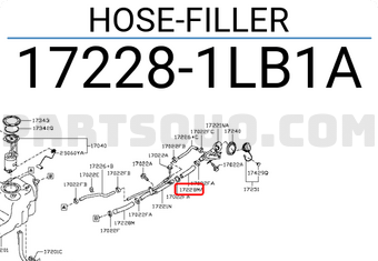 Nissan 172281LB1A HOSE-FILLER