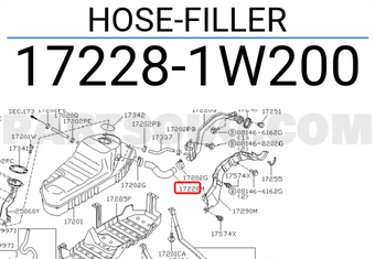 Nissan 172281W200 HOSE-FILLER