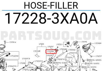 Nissan 172283XA0A HOSE-FILLER