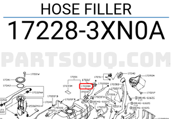 Nissan 172283XN0A HOSE FILLER