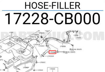 Nissan 17228CB000 HOSE-FILLER