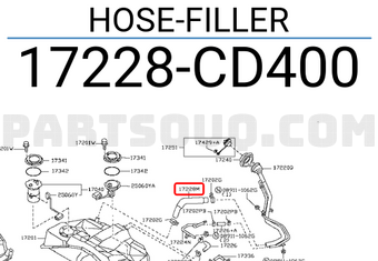 Nissan 17228CD400 HOSE-FILLER