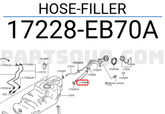 Nissan 17228EB70A HOSE-FILLER