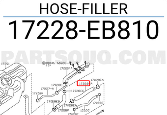 Nissan 17228EB810 HOSE-FILLER