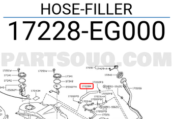 Nissan 17228EG000 HOSE-FILLER