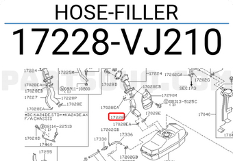 Nissan 17228VJ210 HOSE-FILLER