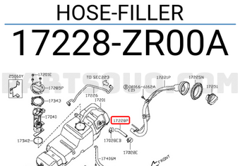 Nissan 17228ZR00A HOSE-FILLER