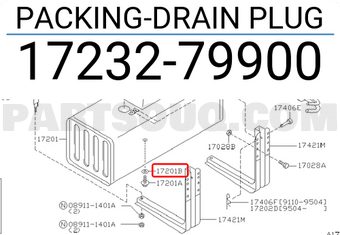 Nissan 1723279900 PACKING-DRAIN PLUG