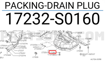 Nissan 17232S0160 PACKING-DRAIN PLUG