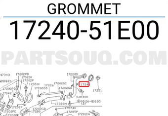 Nissan 1724051E00 GROMMET