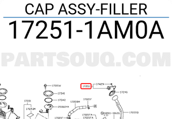 Nissan 172511AM0A CAP ASSY-FILLER
