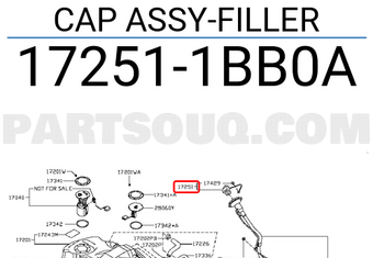 Nissan 172511BB0A CAP ASSY-FILLER